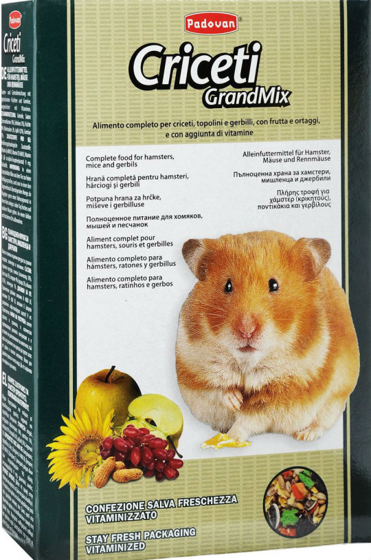 Корм PADOVAN GRANDMIX Для хомяков и мышей 1КГ