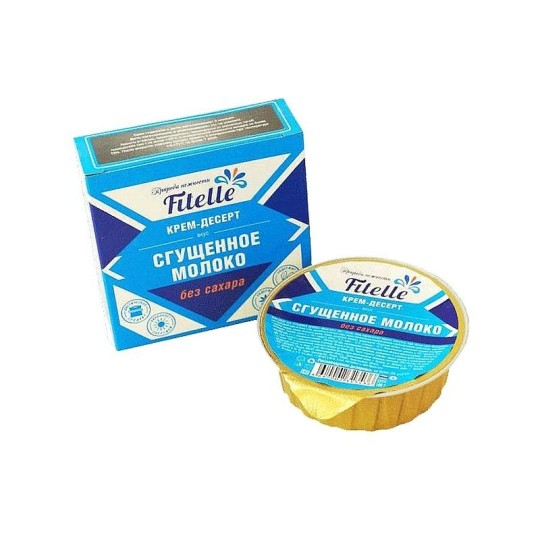 Крем-десерт Fitelle сгущенное молоко без сахара 100 г