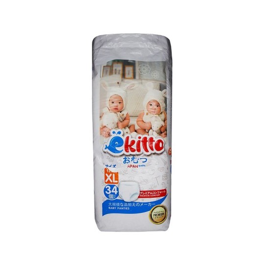 ПОДГУЗНИКИ-ТРУСИКИ EKITTO PREMIUM ХL34 12+КГ