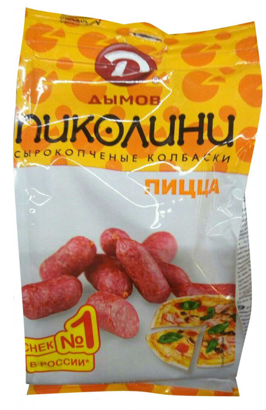 50Г Сырокопченые колбаски Пиколини Дымов со вкусом пиццы