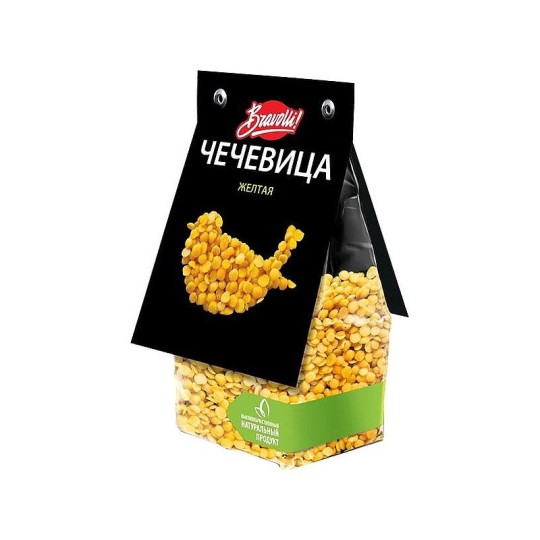 Bravolli Чечевица желтая  350 г./12/