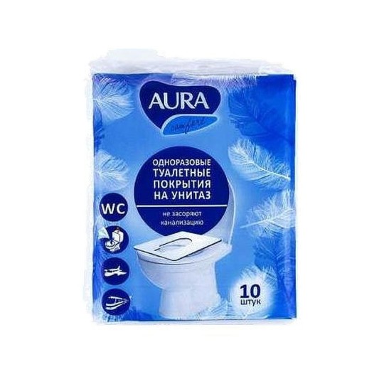 Покрытия на унитаз AURA одноразовые 10 шт