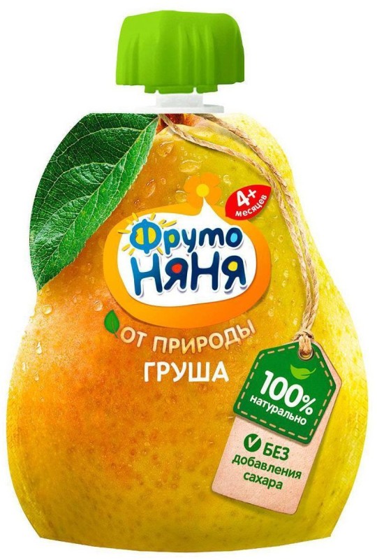 100Г ФРУТОНЯНЯ ПЮРЕ ГРУША НАТ