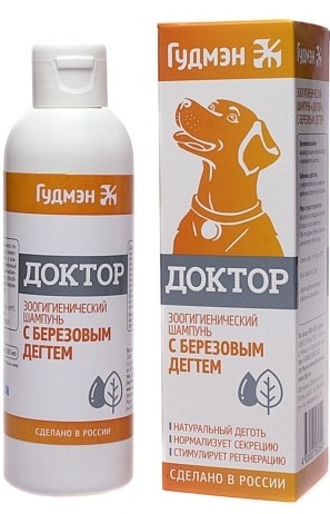 Зоогигиенический шампунь Гудмэн с березовым дёгтем для собак 200мл