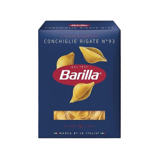 Макаронные изделия Barilla Conchiglie Rigate n.93 из твёрдых сортов пшеницы, 450 г