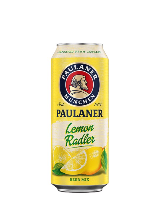 Пивной напиток Paulaner Lemon Radler 2,5% 0,5 л ж/бан.