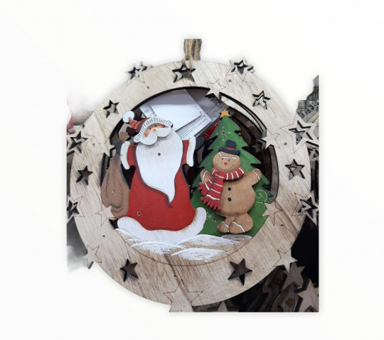 Подвесной декор "Санта" 36 см