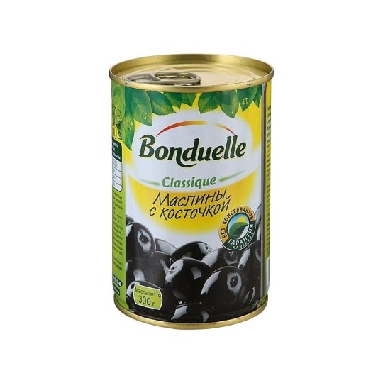 Маслины Bonduelle с косточкой 314мл