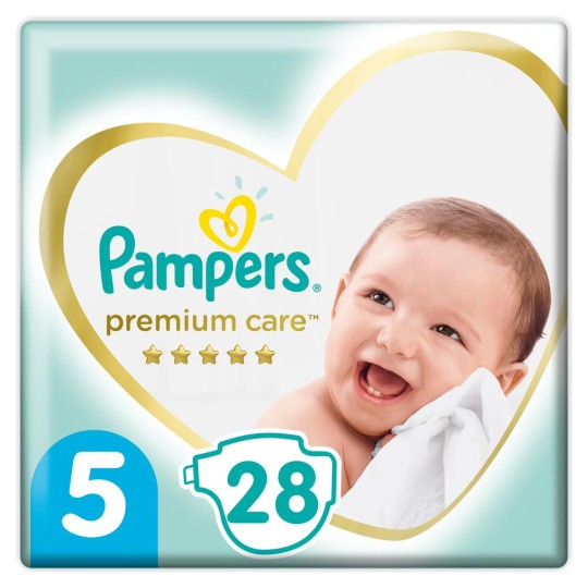 Pampers Premium Care Размер 5, 28 Подгузники, 11kg+