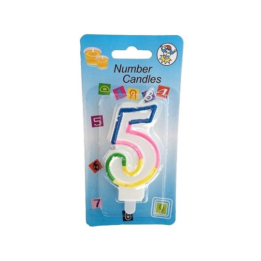 Свеча-цифра 5 Number Candles 7,6 см