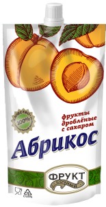 Абрикос Сочный фрукт дробленый с сахаром 280 г