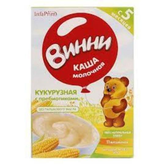 Каша Винни молочная кукурузная с пребиотиками с 5 мес 220 г