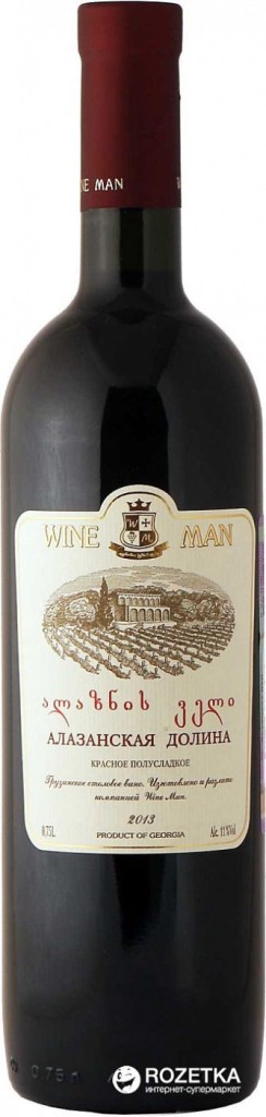 Алазанская долина красное полусладкое 0,75 л.