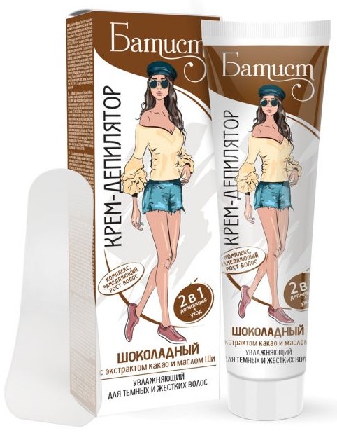 Крем-депилятор Батист шоколадный для темных и жестких волос 100 мл