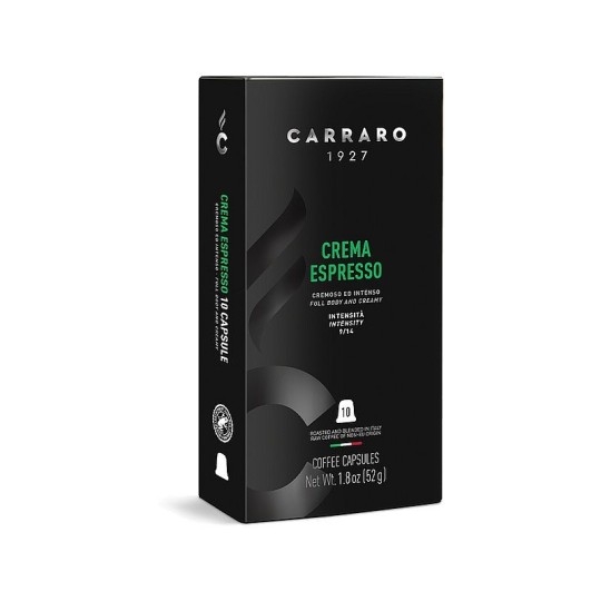 КОФЕ В КАПСУЛАХ CARRARO CREMA ESPRESSO ДЛЯ NESPRESSO 10ШТ