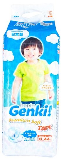 Подгузники Genki XL 12-17 кг 44 шт