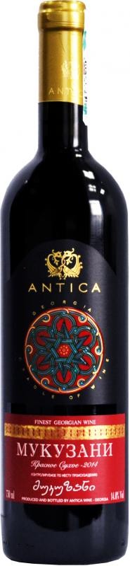 ANTICA Мукузани красное сухое вино 0,75 л./6