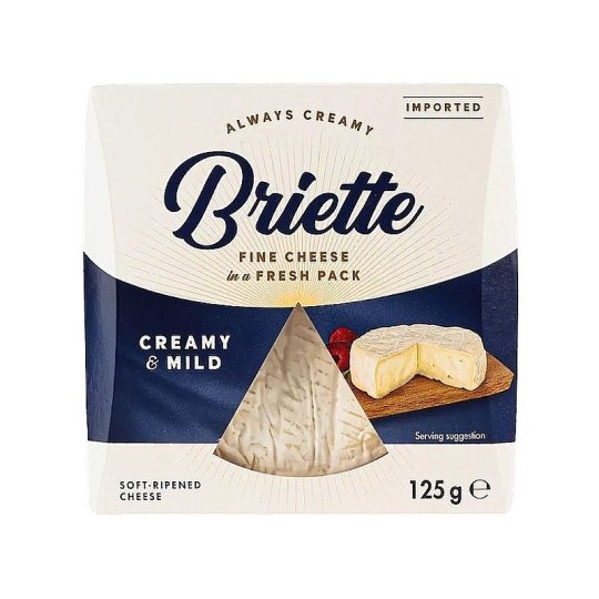 СЫР KASEREI BRIETTE CREAMY & MILD МЯГКИЙ С БЕЛОЙ ПЛЕСЕНЬЮ 60% 125 Г