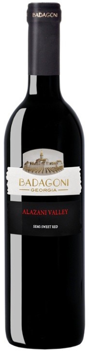 Вино Badagoni, "Alazani Valley" Semi-Sweet Red красное полусладкое, 11%, 0,75л. (Грузия)