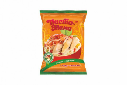 "ПАСТА МАМА" лапша быстрого приготовления курица + соус Сальса 75 гр