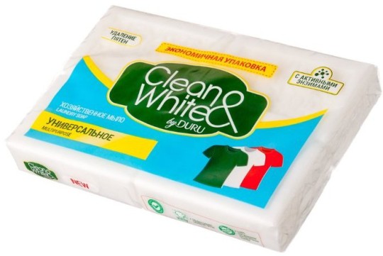 Мыло хозяйственное Duru Clean&White универсальное 125 г 4 шт