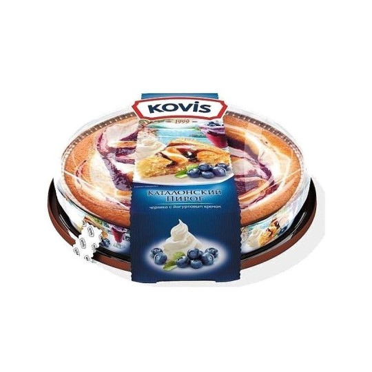 Пироги Kovis "Каталонский пирог" черника с йогуртовым кремом, 400 гр 