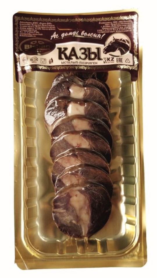 Казы Bizhan Копч.Вар. 150 Г В/Упак. Нарезка