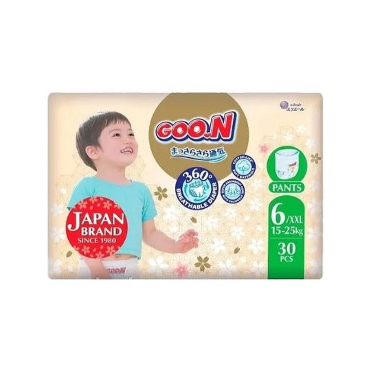 GOO.N 6 ПОДГУЗНИКИ-ТРУСИКИ 30 ШТ 15-25 КГ 1*3