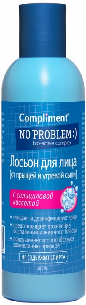 Лосьон для лица Compliment No Problem от прыщей и угревой сыпи 200 мл