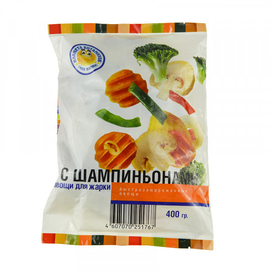 Овощи для жарки с шампиньонами Планета Витаминов быстрозамороженные Едим Дома, 400 г