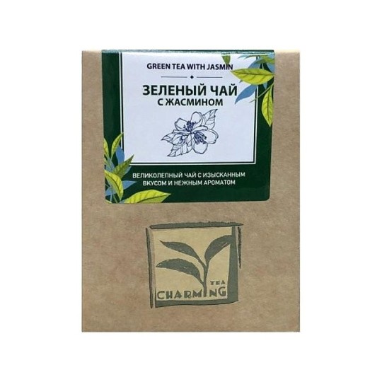 CHARMING TEA| Чай зеленый листовой  с жасмином, 100 гр  