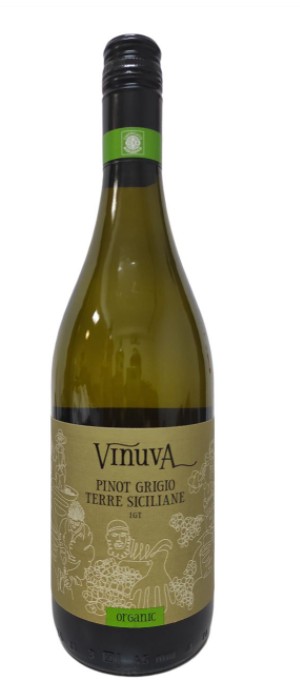 Vinuva Pinot Grigio Terre Siciliane IGT Vino Biologico белое сухое 0.75 л 11.5% вино (Италия)