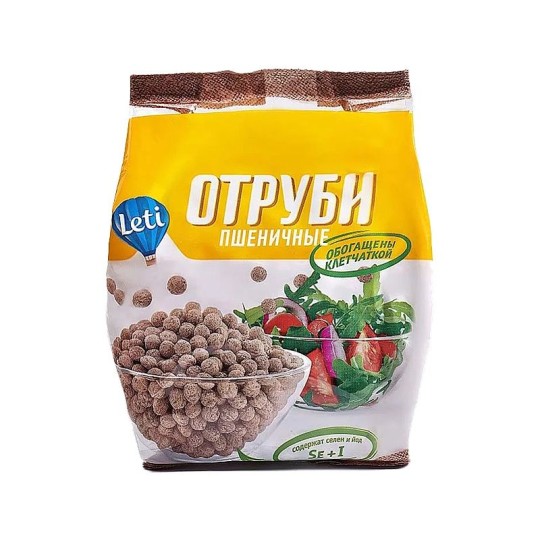ОТРУБИ LETI ПШЕНИЧНЫЕ ЭКСТРУДИРОВАННЫЕ 100 ГР