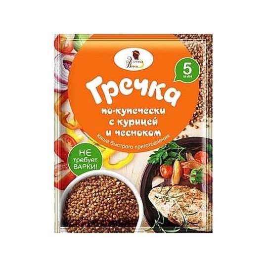 Каша гречневая Эстетика вкуса по-купечески с курицей и чесноком без варки 40 г