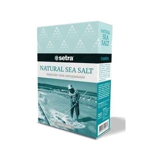 Соль SETRA морская натуральная, 500 гр.