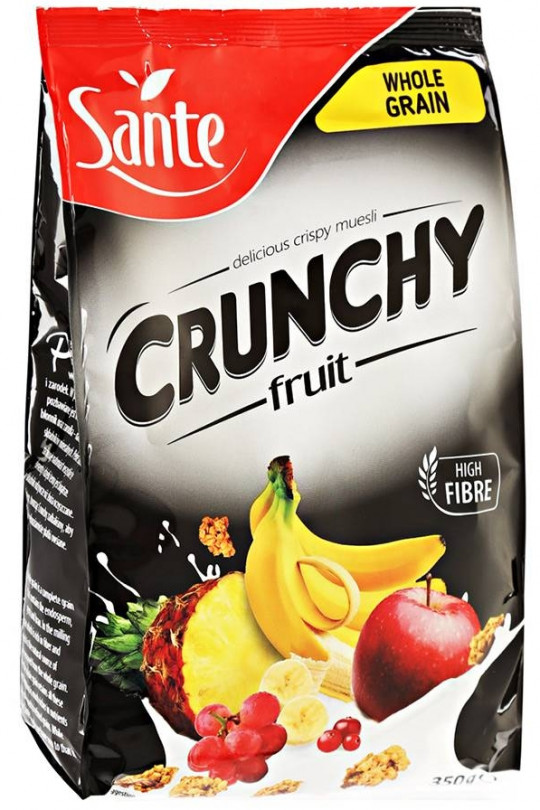  Хлопья овсяные с фруктами Sante Crunchy хрустящие 350 гр