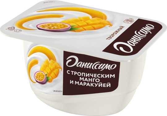 ДАНИССИМО| Творожок  с манго и маракуйей 5,6% 130г 
