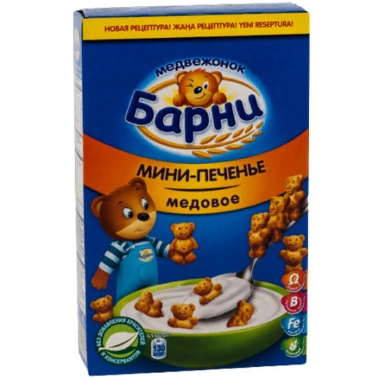 БАРНИ| мини-печенье "МЕДОВОЕ" 165г