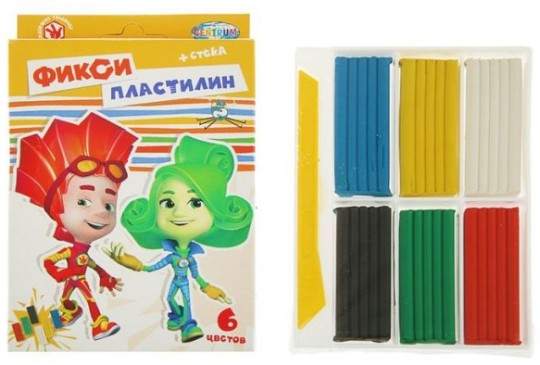 Пластилин Фиксики 6 цветов