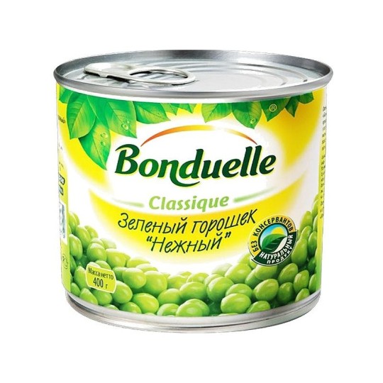 Зелёный горошек BONDUELL 400 гр 