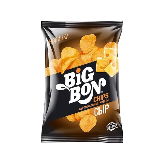 BIGBON Чипсы из сырного карт. со вкусом краба 75г.