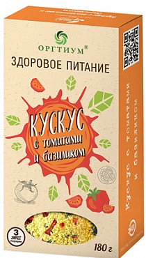 Кускус Оргтиум с томатами и базиликом 180 г