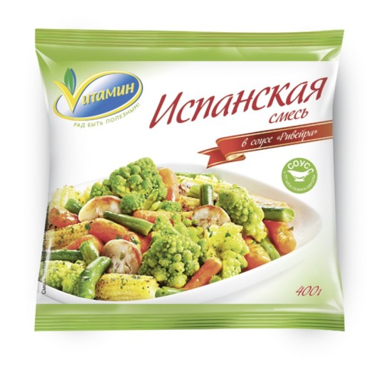 Испанская смесь замороженная VИТАМИН в соусе Ривейра, 400г