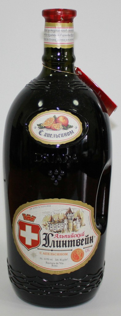 Напиток винный Глинтвейн альпийский с апельсином красный сладкий 1,5 л (Молдова)