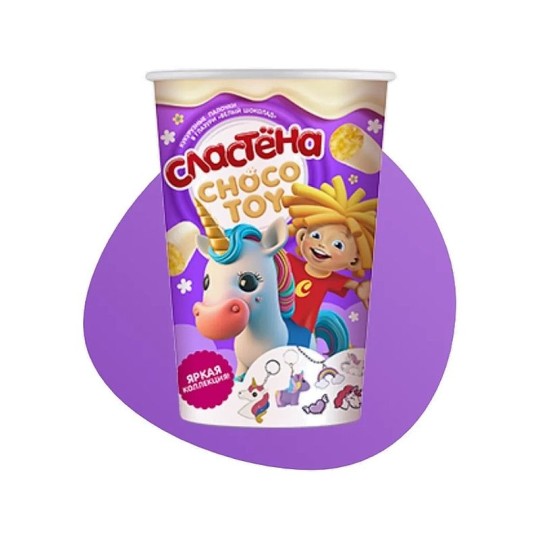 КУКУРУЗНЫЕ ПАЛОЧКИ СЛАСТЁНА CHOCO TOY В ГРЛАЗУРИ БЕЛЫЙ ШОКОЛАД ЯРКАЯ КОЛЛЕКЦИЯ 100ГР