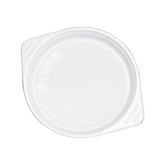 HS ТАРЕЛКА ПЛ БЕЛ 100ШТ/500 МЛ