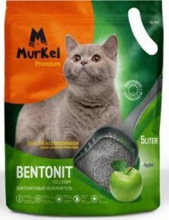 Наполнитель для кошачьего туалета Murkel бентонит яблоко 5 л