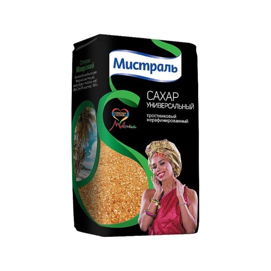 МИСТРАЛЬ|Сахар  тростниковый нерафинированный Универсальный, 900 г