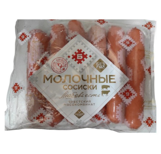 Сосиски Брестский мясокомбинат молочные 