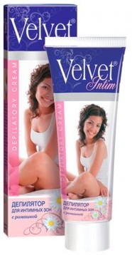 Крем для депиляции VELVET для интимных зон с ромашкой 100 мл